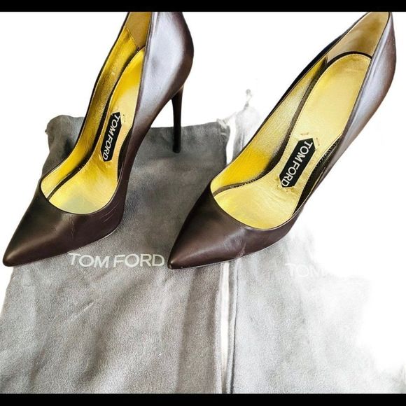 Authentic designer Tom Ford shoes heels SZ US7.5 - Picture 1 of 12